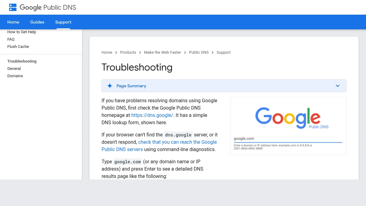 Почему Clash не работает в 2026 году: 8 причин и решения: изображение из источника Google Public DNS: Troubleshooting